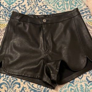 H&M leather shorts